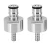 A74E-16Pcs 304 Stainless Steel Carbonation Cap 5/16 Inch Barb, Ball Lock Type, Fit Soft Drink PET Bottles, Homebrew Kegging