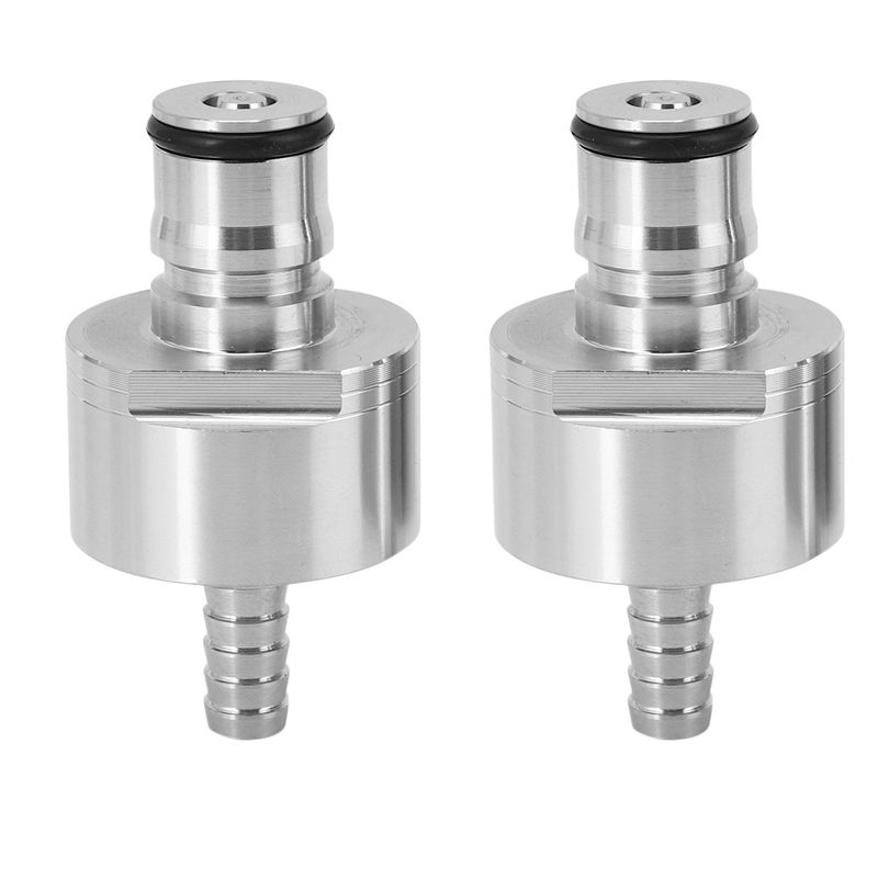 A74E-16Pcs 304 Stainless Steel Carbonation Cap 5/16 Inch Barb, Ball Lock Type, Fit Soft Drink PET Bottles, Homebrew Kegging