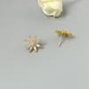 Trendy Fashion Temperament Sunflower Zircon Stud Earrings Simple Earrings