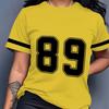 American Sports Short-sleeved T-shirt Summer Women's Casual Round Neck Short-sleeved Sports Versatile Women's Tops
