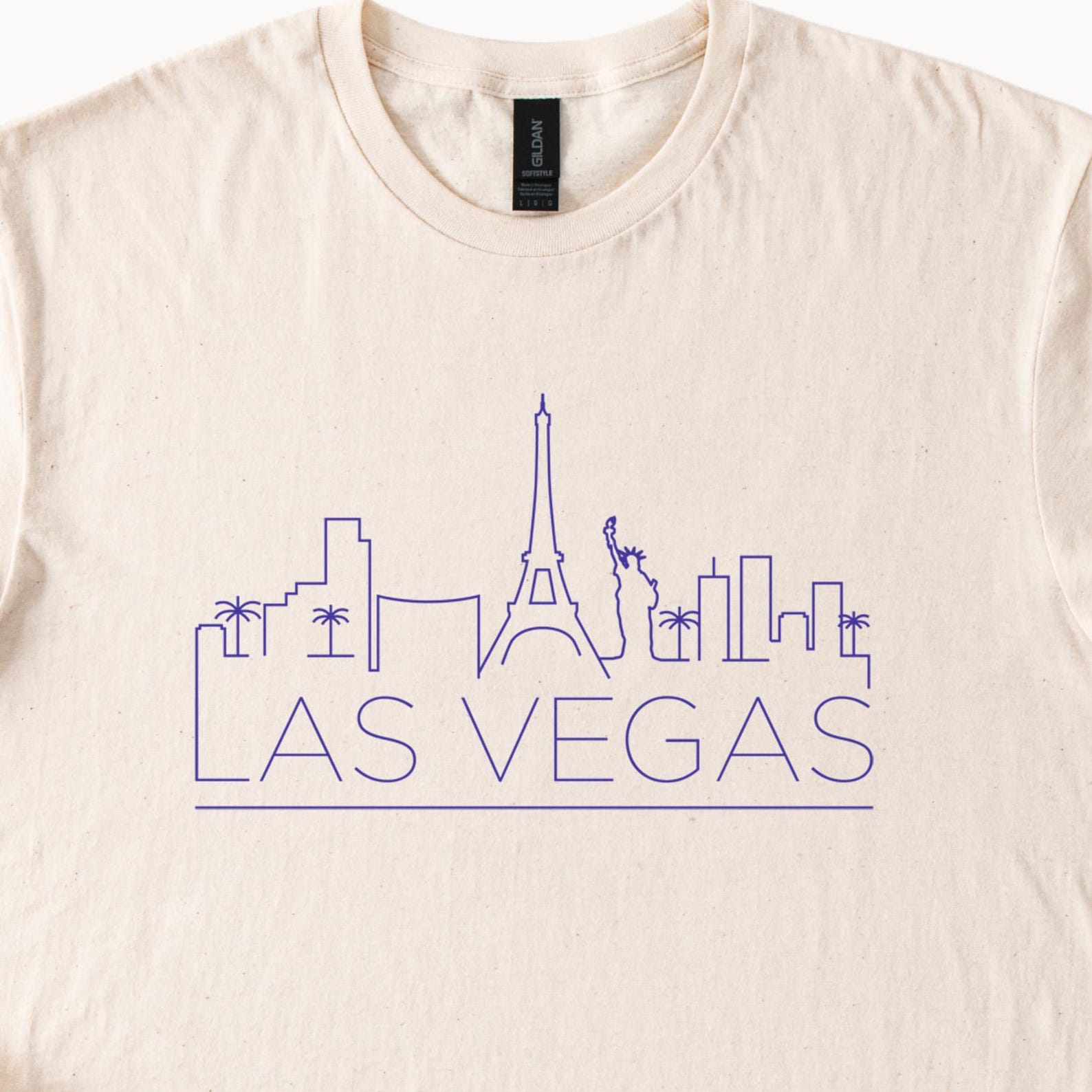 Las Vegas Skyline Graphic T Shirt Minimalist Cityscape Tee Modern Urban Shirt Gift for Vegas Lover Soft Comfortable Top 120