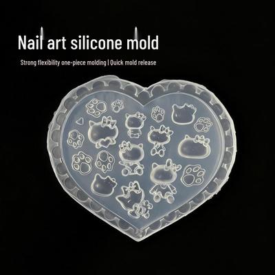 Moule en Silicone Nail Art: Formes de poisson rouge, fantôme, crâne, flocon de neige et dessin animé