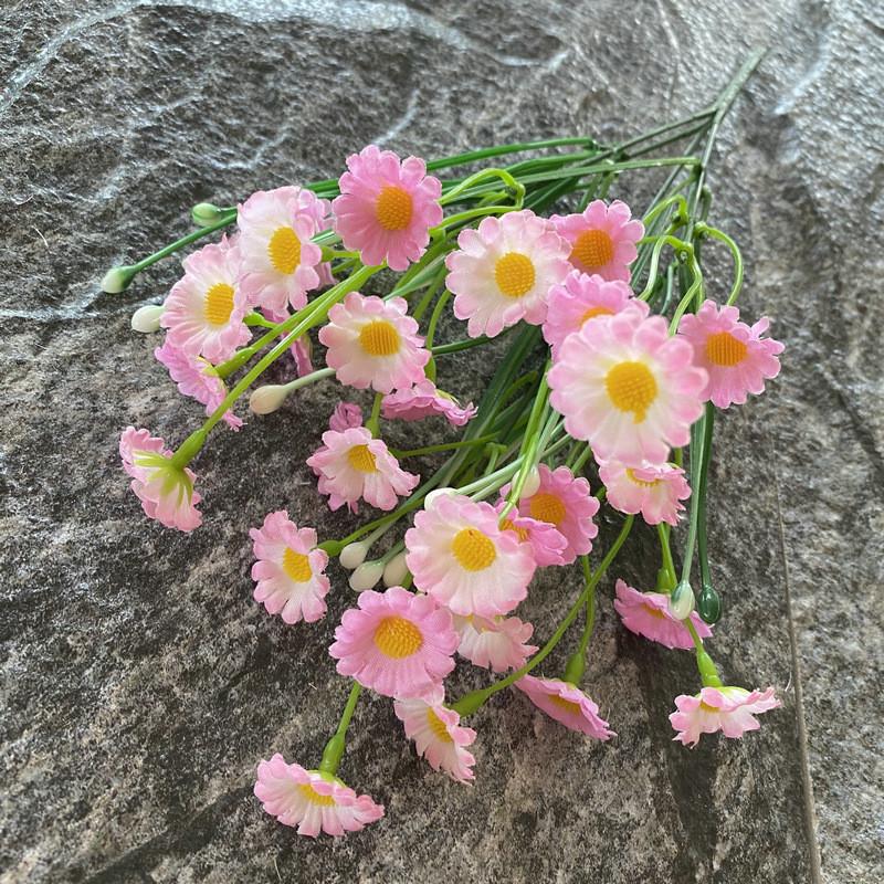 Daisy Small Silk Flower Bouquet For Wedding Decor And Home Projects Styling