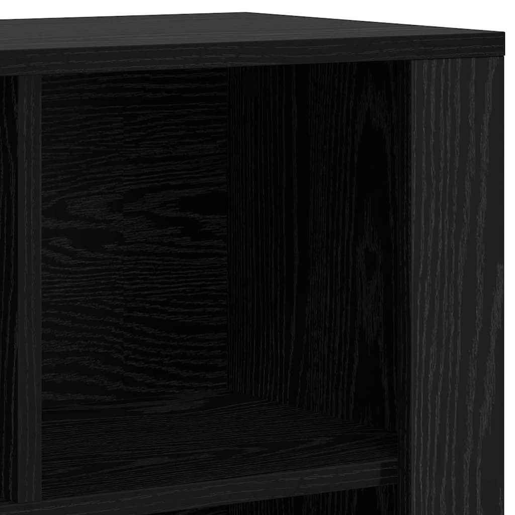 Sideboard in Black Oak Look 80 x 30 x 53 cm Particleboard