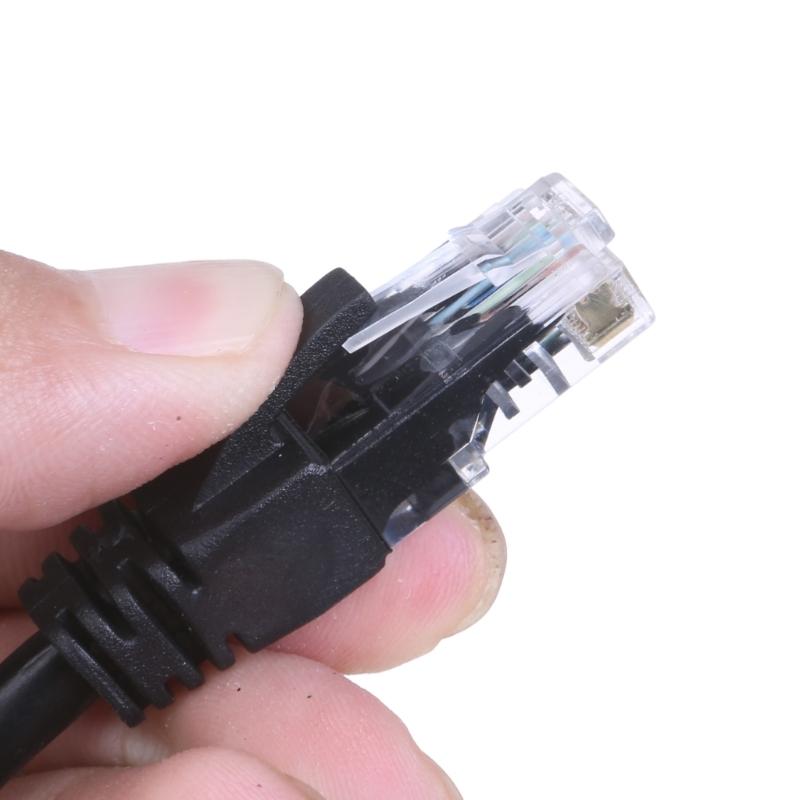2m Black Ethernet Cable Fast & Reliable Internet Connection Solid Flat CAT6 Cable Speed 2m Internet Cable for Home