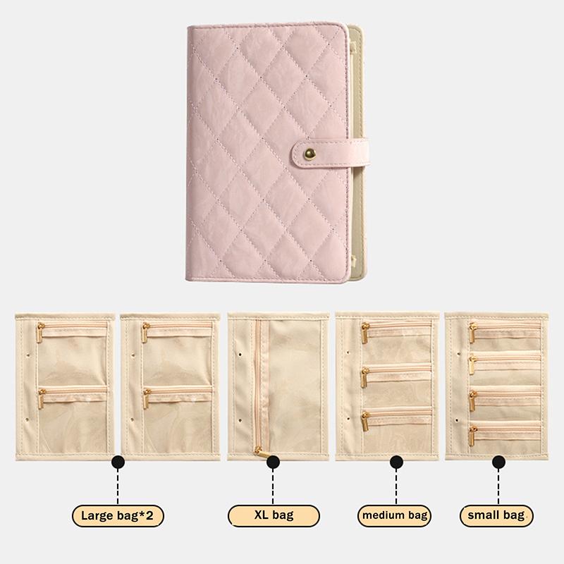Stylish PU leather Jewelry Box, Portable Velvet Pouch with Clear Zipper, Ideal Women's Gift 1PC