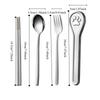 304 Stainless Steel Travel Tableware Set With Cat Paw Box Curlty Set Chopsticks Spoon Set  Student