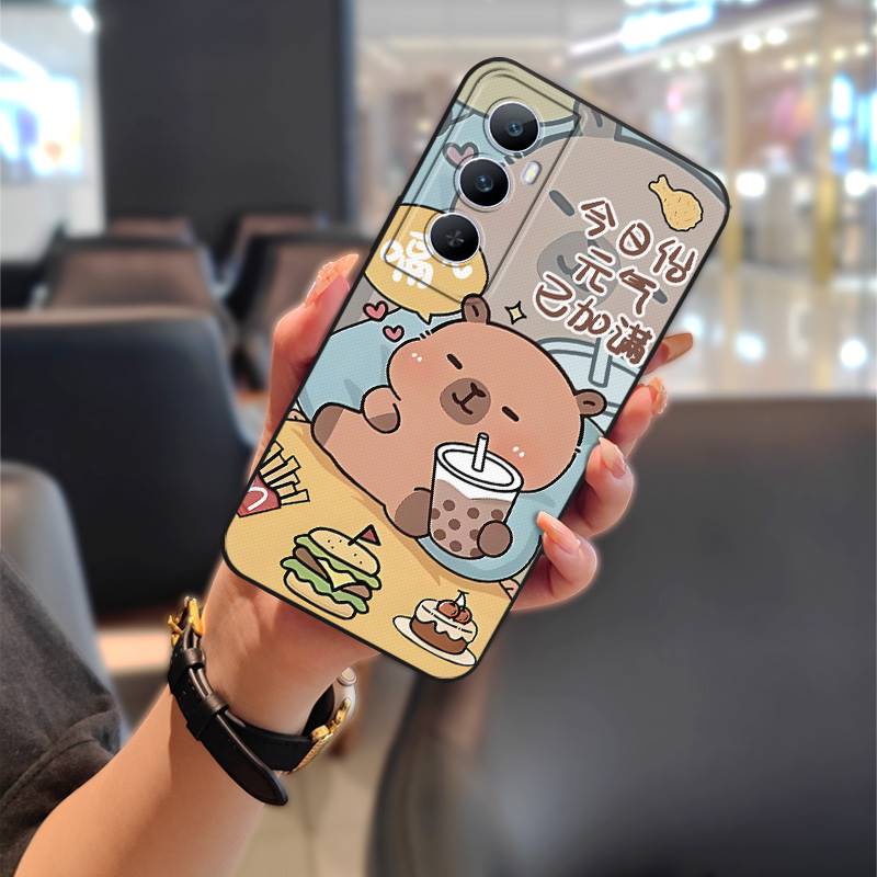 Dirt-resistant Phone Pouch Phone Case For Realme C65 Anti-dust Silicone Durable Soft case Cartoon Protective Couple Cute