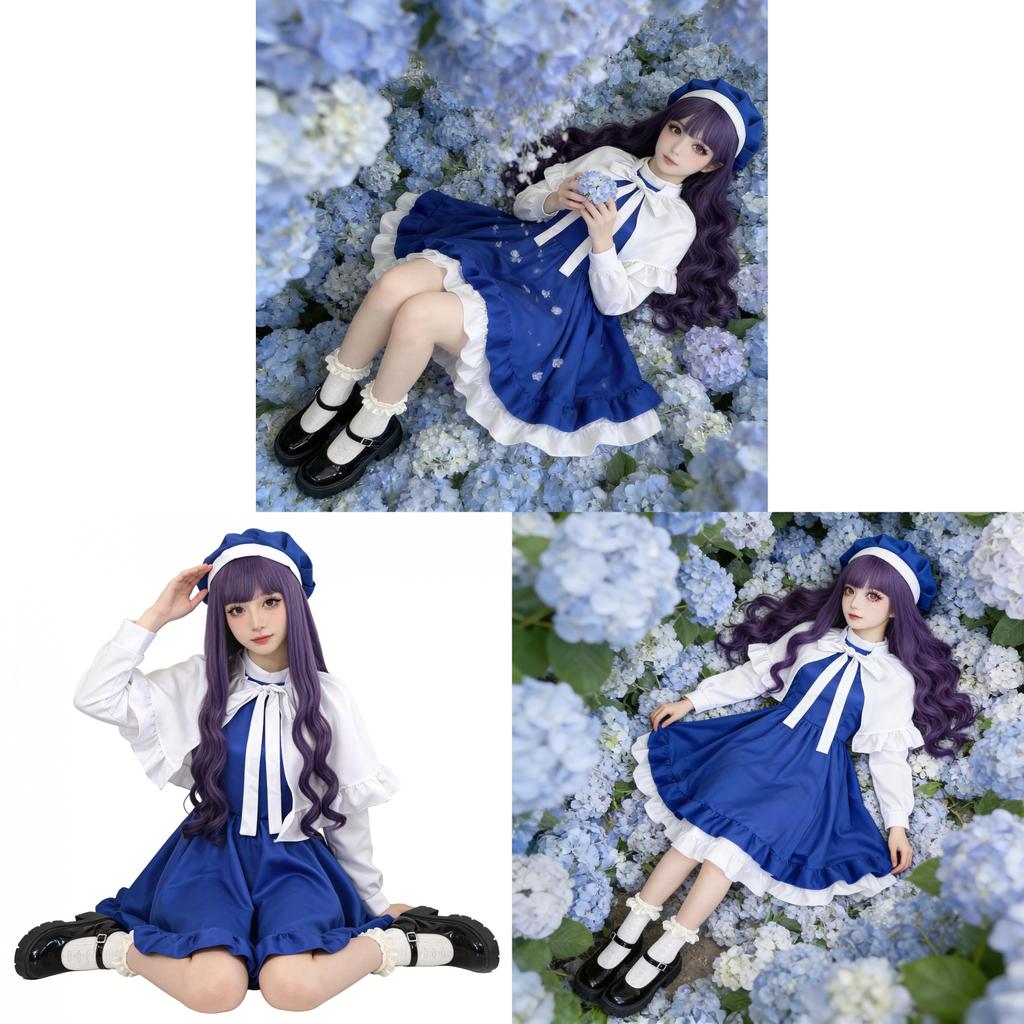 Cardcaptor Sakura Daidouji Tomoyo Cosplay Costume With Lace Trim For Halloween Anime Fans