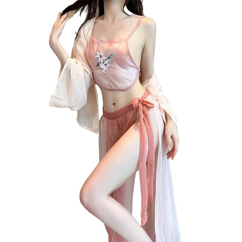 Sexy underwear sexy ancient Hanfu national style embroidery pure desire hot uniform seduction set