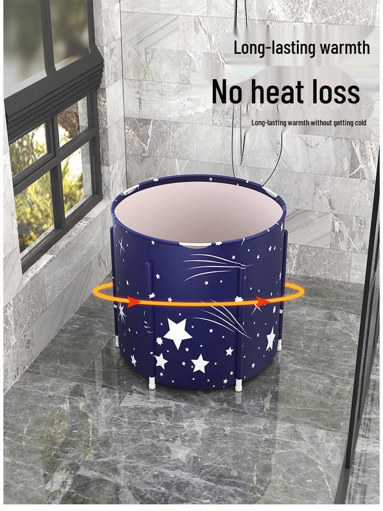 Large Folding Bathtub for Adults and Children - Thickened, Full-Body Bathing Tub