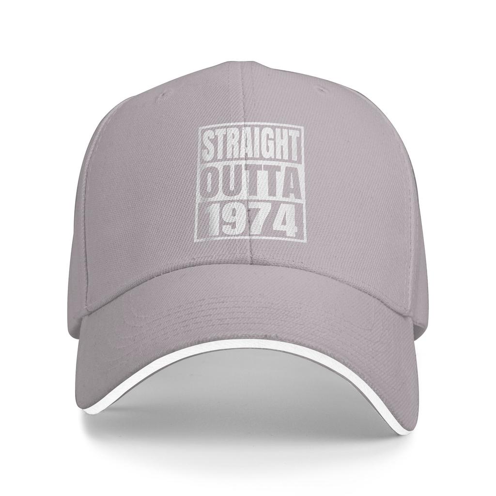 Vintage 1974 Lustig 1974 Geburtstag Lässig Baseballkappe Sommer Trucker-Hut Outdoor-Sport Hip-Hop-Hüte Herren Klassische Baseballkappen