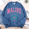 Malibu Beach Usa 73 Hoodie Men Women Loose Sweatshirt Creativity O-Neck Hoodies Street Fashion Oversize Hoody Couple Sportswear