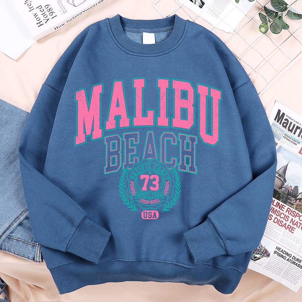 Malibu Beach Usa 73 Hoodie Men Women Loose Sweatshirt Creativity O-Neck Hoodies Street Fashion Oversize Hoody Couple Sportswear