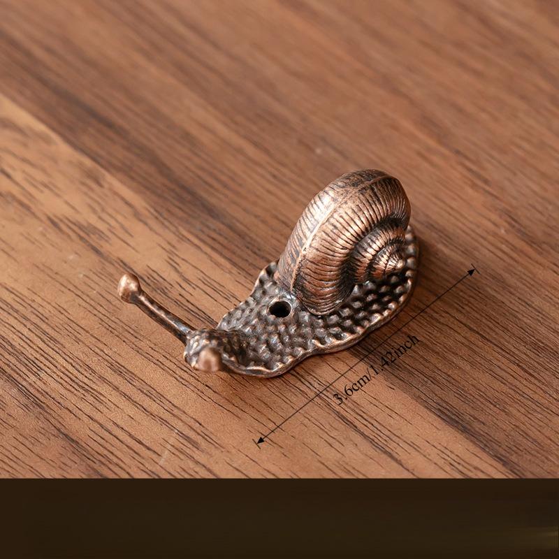 Durable Antique Snail Incense Burner Air Purification Metal Ornament Home Decoration Bonsai Incense Creative Crafts Figurines