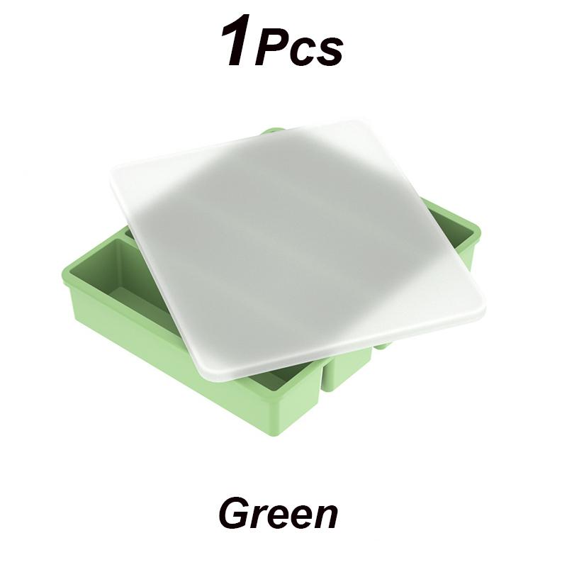 4 Grid Giant Silicone Ice Cubes Long Strip Square Whiskey Ice Tray Mold Non-toxic Durable Large Ice Mold Barware Cocktail Tools