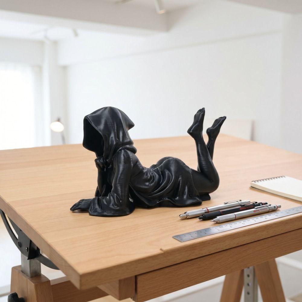 3D Printed Death Statue Home Decor Gothic Girl Statue Elegant Desktop Ornament  Office Decor