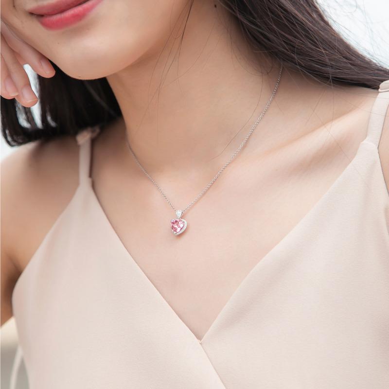 BELLA BOX Neue Koreanische Stil Temperament Vielseitig Rosa Anhänger frauen Mode Schlüsselbein Halskette Für Frauen Charme Hochzeit Engagement