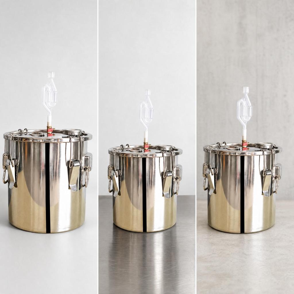 Stainless Steel Barrel with Thermometer Airtight Clamp-Lid Fermentation