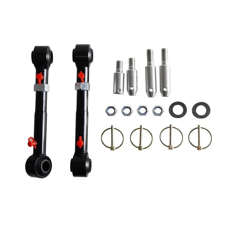 Front Sway Bar Links Disconnects For Jeep Wrangler JK JKS 2/4 Doors 2007-2018 Adjustable Quick Disconnect Parts 2.5-6 Lifts PRC-1010A-BK