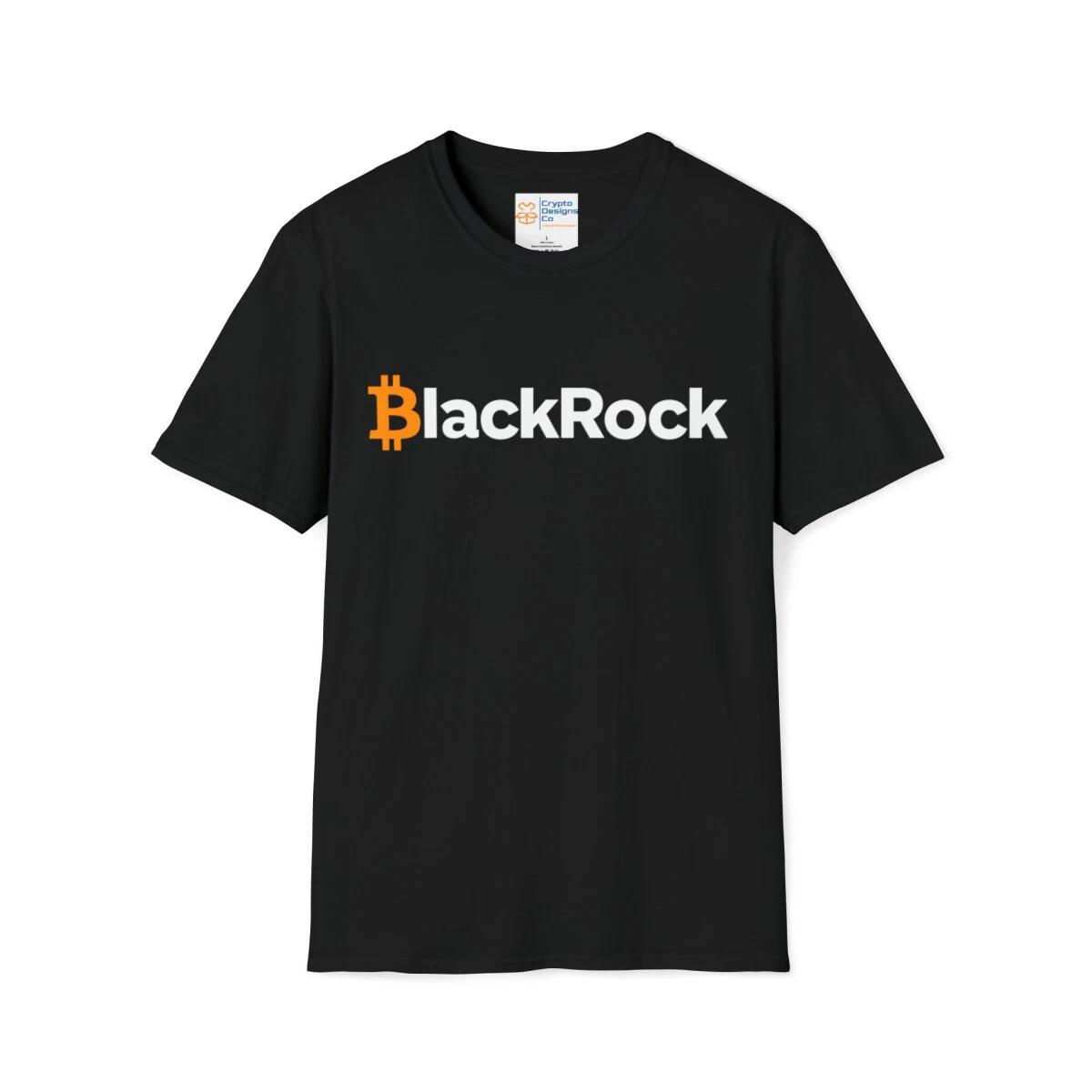 BlackRock Bitcoin BTC Unisex Cotton Crewneck Softstyle T-Shirt, Bitcoin ETF 4XL