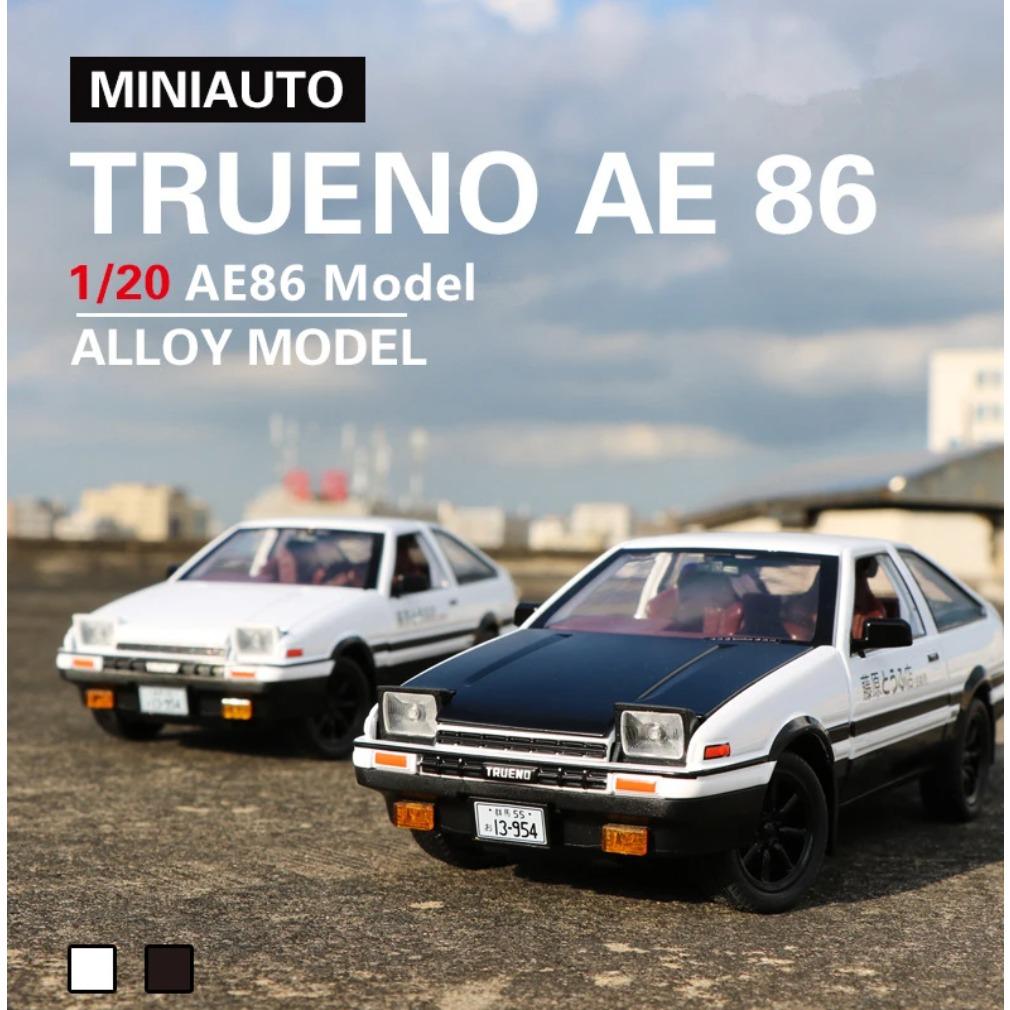 1/20 Movie Car INITIAL D Toyota AE86 Alloy Car Model Diecast & Toy Vehicles Metal Car Model Simulation Sound Light Toy Gift