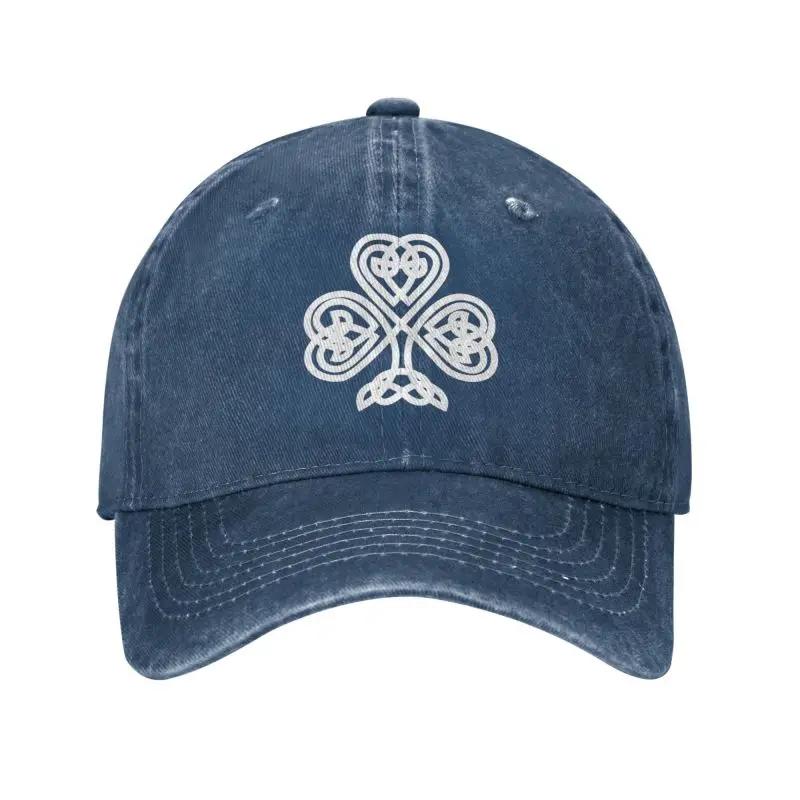 Personalized Cotton White Celtic Shamrock Clover Celts Symbol Baseball Cap Sports Women Men's Adjustable Dad Hat Summer
