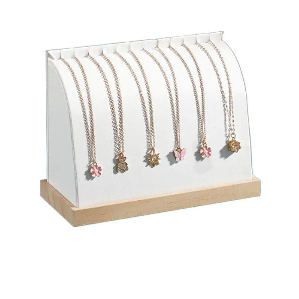 Solid Wood Base Jewelry Storage Rack Fashion Jewelry Display Holder  Choker