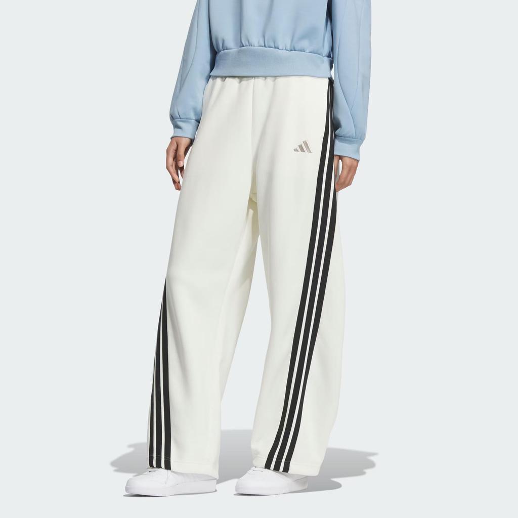 adidas STORY DOUBLE KNIT BANANA PANT Three Stripes Dynamic Series Loose Fitting Sporty Banana Knitted Casual Pants Women's Style KC5456