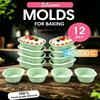 12 Piezas Herramienta de Silicona para Cupcakes Molde para Hornear Cupcake y Muffin para Hacer Pasteles Cocina DIY