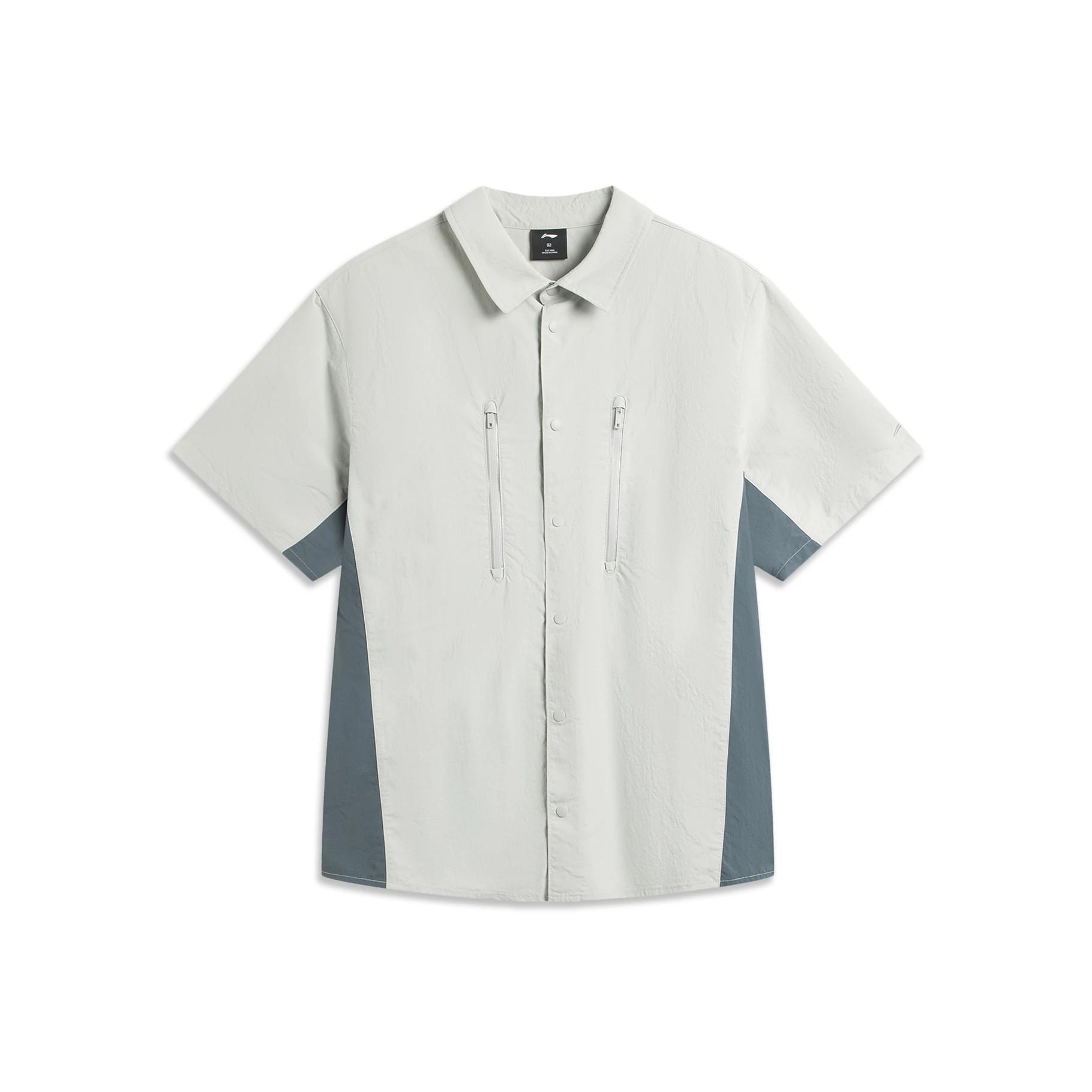 

Li-Ning Спортивная повседневная простая футболка-поло из серии Outdoor, цветной блок, свободная, удобная, универсальная, с коротким рукавом, мужские рубашки ASHV051-4 XL