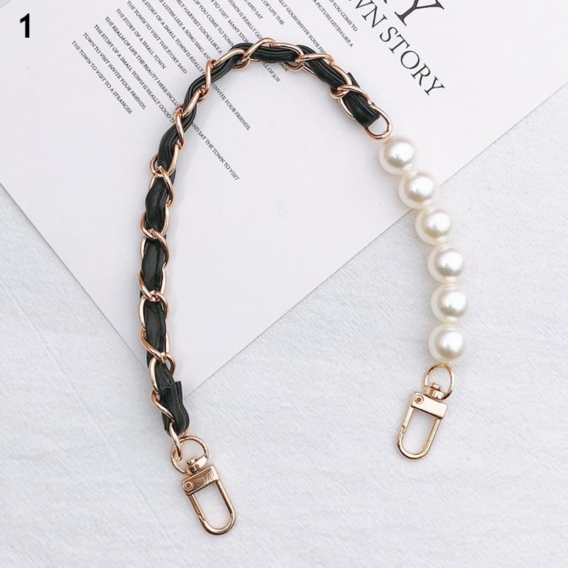 26cm Pearls Chain Strap For Handbag Fashion Accessories For Handbags Handles For Handbag Imitation Pearl Bag Chain Metal Chains