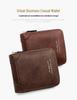 New Men's Short Wallet with Corner Protector: Chain Coin Purse, Multi-Card Slots, Zippered Card Holder