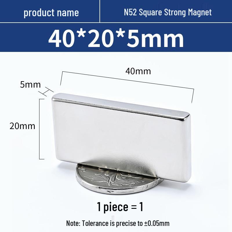 N52 40mm Neodymium Iron Boron Square Magnet Strip