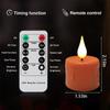 Wiederaufladbare LED-Kerze, flammenlose Kerzen mit Fernbedienung, LED-Licht, Halloween-Lampe, Weihnachten, Wohndekor, Nachtlicht