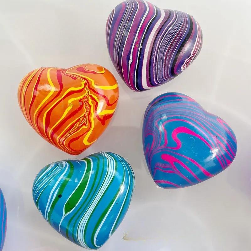 Flow Pattern Little Bear Squeeze Stress-Relief Sticky Love Soft Maltose Egg Venting Ball Slow Rebound Toy Holiday Gift