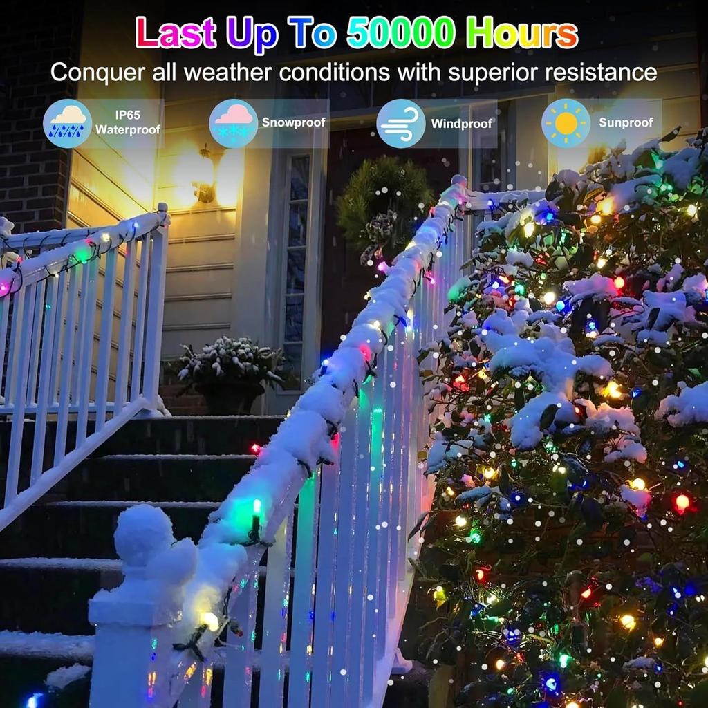 Multicolor Led Serial String Lights – 8 Modes Changing Controller, Waterproof Fairy Lights for Home, Christmas, Deepawali & Diwali Decoration Lights