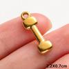6pcs Tools Pendant Sword Gun Axe Real Gold Plated Stainless Steel Charms For Jewelry Making Necklace Keychain Handmade Material