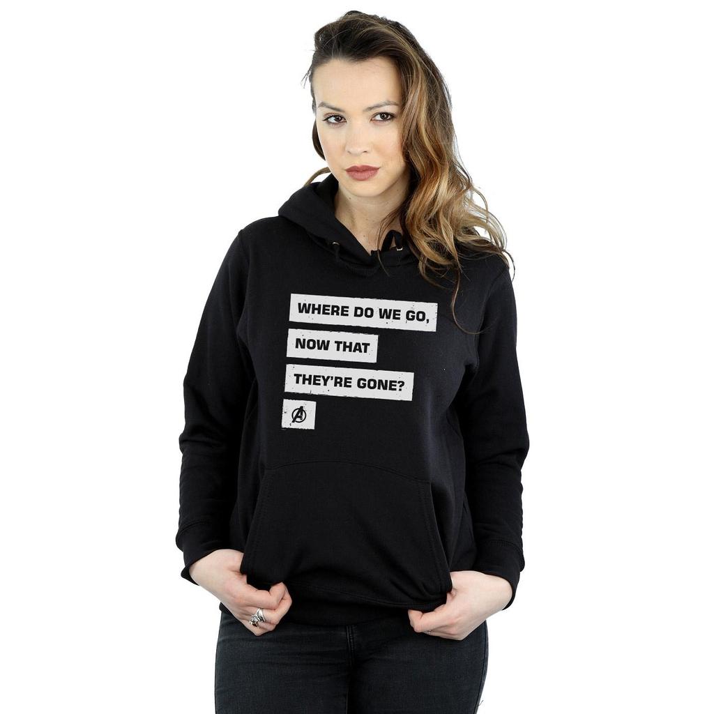 Marvel Womens/Ladies Avengers Endgame Where Do We Go Hoodie