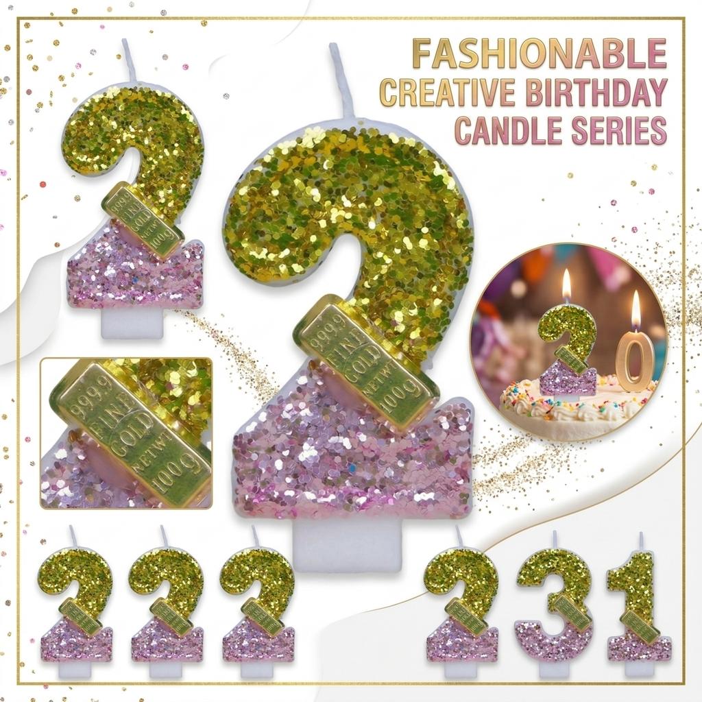 Fashion Cartoon Creative Birthday Candles Party Digital Candles