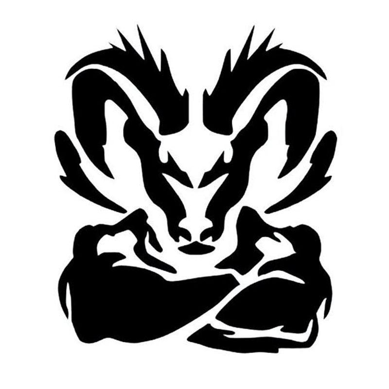 

Black/White Cool Ram Vinyl Decal Car Body Window Door Decals Top Quality Waterproof Stickers 15cm чёрный