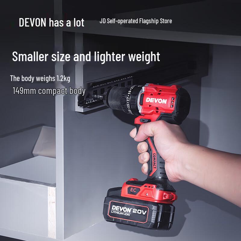 Devon 20V Brushless Cordless Impact Drill DID201 CN Plug (adapter Included)