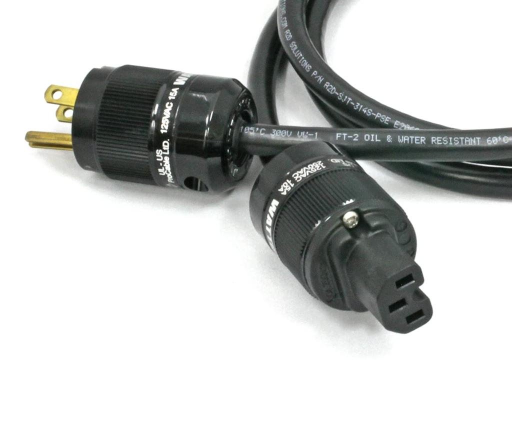 Pro Cable Wattgate Shielded Power Cable Black Plug [Cable Length] 1.5m