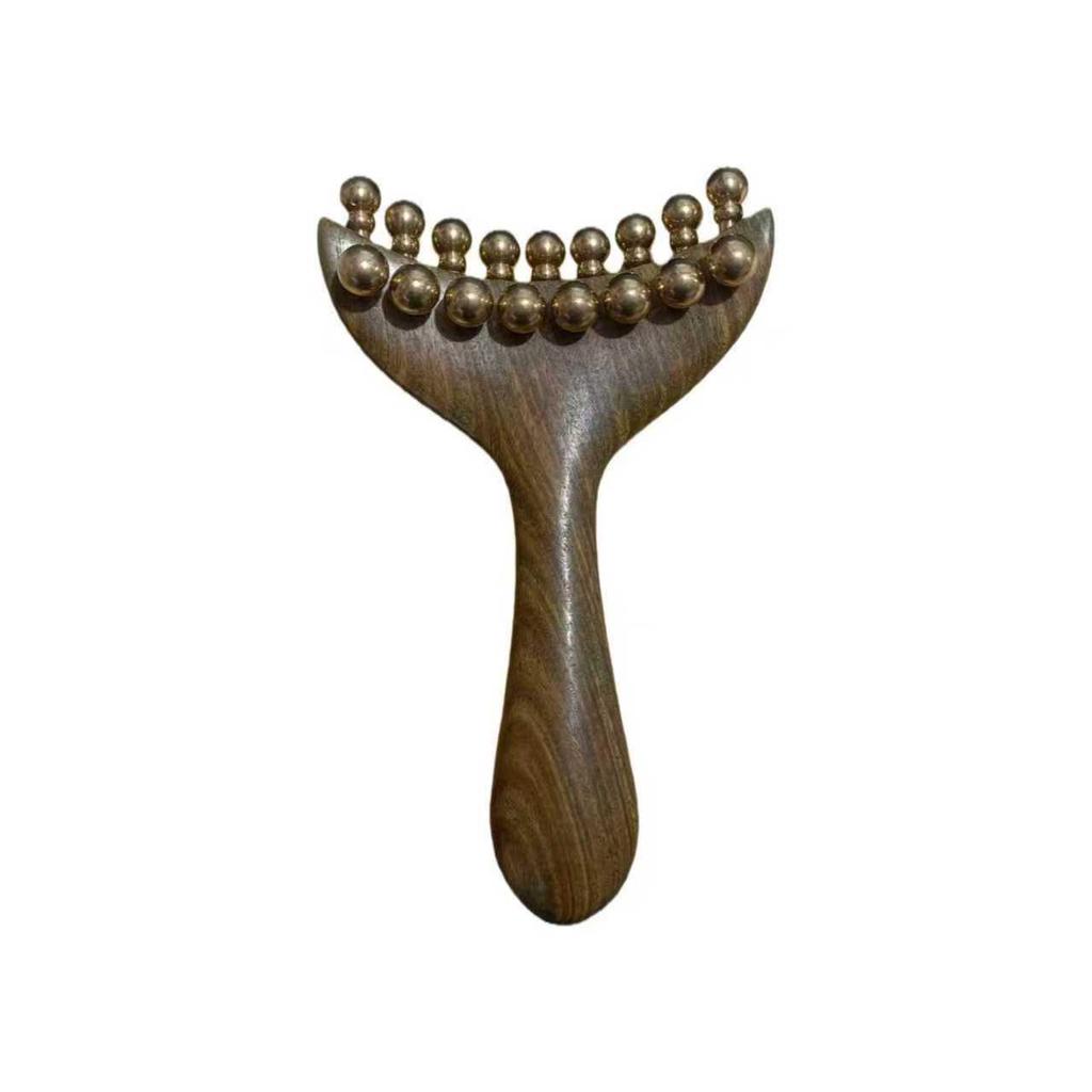 All-Body Brass Sandalwood Meridian Massage Comb