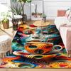 1pc Face and Coffee Design Area Rug - Soft, Anti-Slip, and Durable Gaming Room Decor for Bedroom