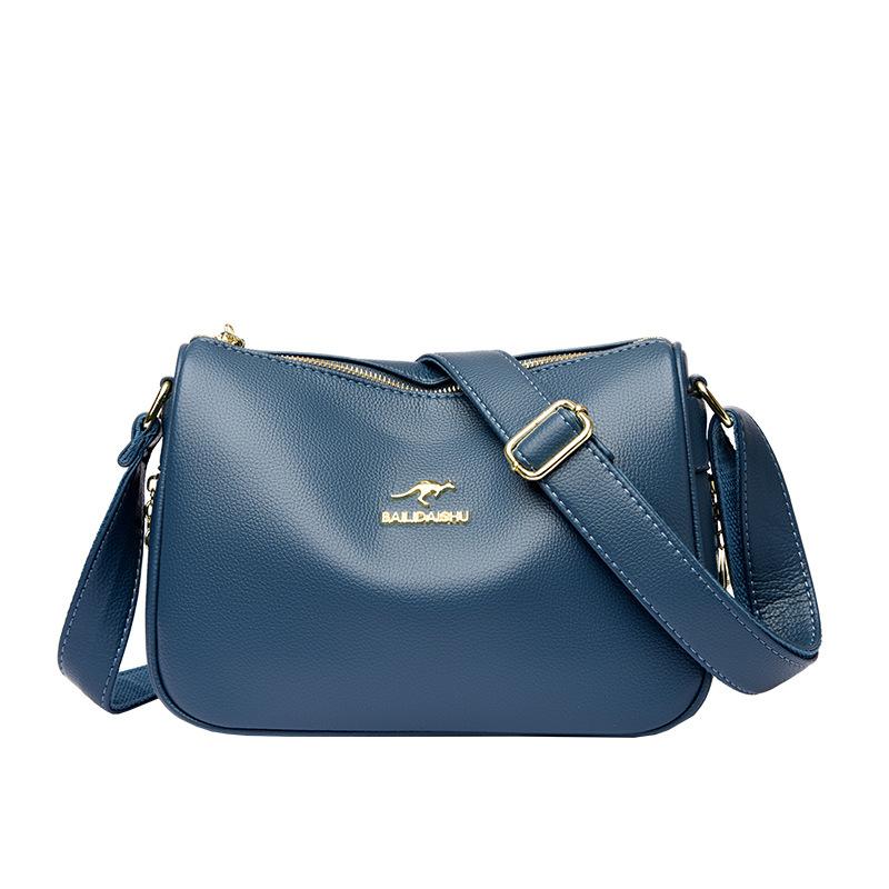 Middle-aged Mother Bag New Trendy and Fashionable Versatile One-shoulder Crossbody Bag Soft Leather Texture Atmospheric Women's Underarm Bag