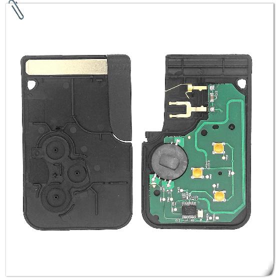 Jingyuqin 5pcs 3 Button 433Mhz ID46 PCF7947 Chip & Insert Small Blade Remote Smart Key Card for Renault Megane Scenic Grand