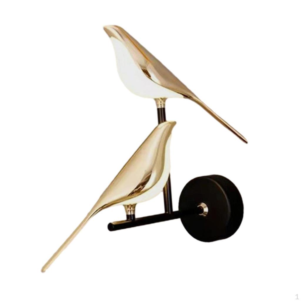 Bird Wall Lamp, Acrylic LED Bedside Modern Indoor Lighting, Adjustable Angle for Bedroom,
