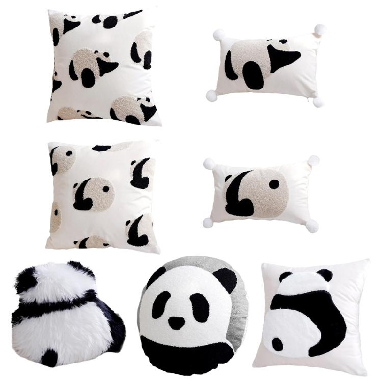 Cuddly Panda Pillow Case for Bedroom or Living Room Comfortable Sofa Pillowcase Removable Washable Cushion Cover