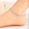 Trendy Double Layer Titanium Steel Love Heart Anklet Gold Versatile Foot Jewelry Set